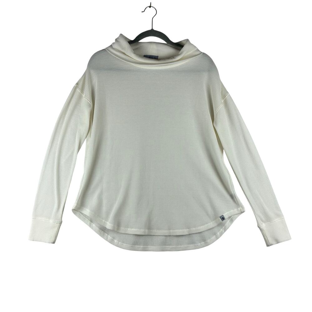 Ocean Coast Long Sleeve Cowl Neck Thermal Top Women’s Medium Oversized White